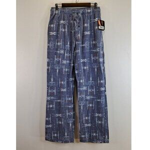 NWT Star Wars Disney Spaceship Print Blue Pajama Pants Size M